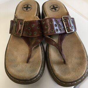 Dr. Martens Brown Leather Eartha Sandals US Size 6